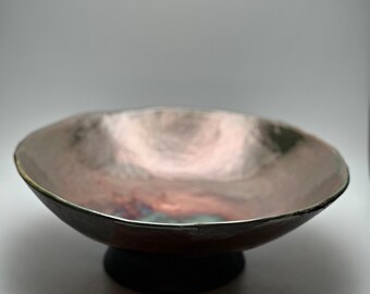 handmade decorative raku ceramic bowl