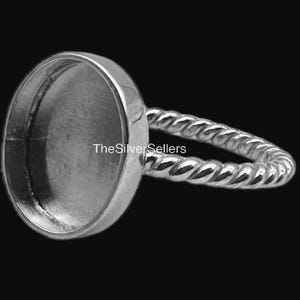 925 Sterling Silver Blank Oval Shape Bezel Ring For Resin & Gemstone Work, 925 Sterling Silver Ring, Handmade Ring, Blank Ring Base.