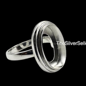 925 Sterling Silver Blank Oval Shape Bezel Ring For Resin & Gemstone Work, 925 Sterling Silver Ring, Handmade Ring, Blank Ring Base.