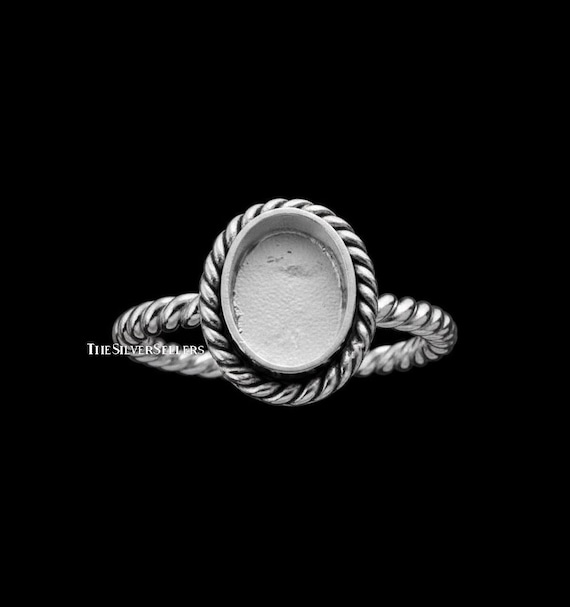 925 Sterling Silver Handmade Blank Oval Shape Bezel Ring For Resin Or Gemstone Setting, Keepsake Ring for Breastmilk Work, Blank Ring Base,