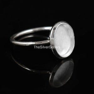 925 Sterling Silver Blank Oval Shape Thick Bezel Ring For Resin & Gemstone Work, 925 Sterling Silver Ring, Handmade Ring, Blank Ring Base.