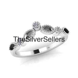 925 Sterling Silver Marquise Shape Ring, Marquise Ring With CZ Setting For Resin/Breastmilk, Keepsake Ring, Designer Half Eternity Ring DIY.