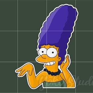Marge, Simpsons Digital File, Cricut Vector, Download File, Clipart | svg, png, pdf, dxf