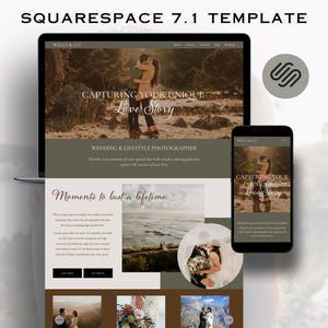 Squarespace 7.1 Template for photographer | Squarespace template | Wedding Photographer Website | Portfolio