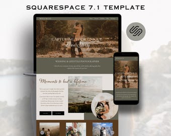 Squarespace 7.1 Template für Fotografen | Squarespace-Vorlage | Hochzeitsfotograf Website | Mappe