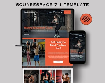 Premium Squarespace 7.1 Template for Wellness, Health & Fitness brands, Squarespace website Design, Customizable website, SEO-Friendly