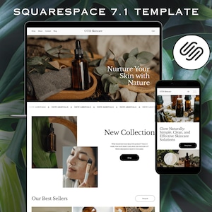 Squarespace Skincare Website | Squarespace website design | Ecommerce Website Template | Ecommerce Squarespace Website | Minimal Ecommerce