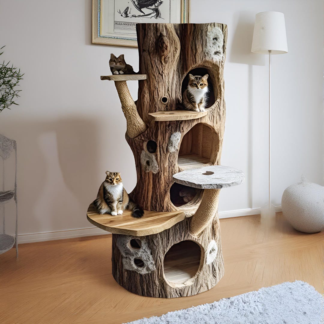BNOSDM Kratzbaum-Ersatzstangen – 6 Stück, 38,1 X 7 Cm, Sisal Umwickelt – Mit Schrauben Für Kratzturm-Renovierung
