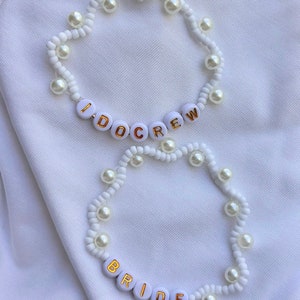 Bachelorette Beaded Bracelets | Bride to Be | Wavy Bracelet | Engagement Gift for Her | Bridal Party Accessories