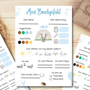 Babyparty Tippspiel - Mein Bauchgefühl mit 9 verschiedenen Designs - Babyshower