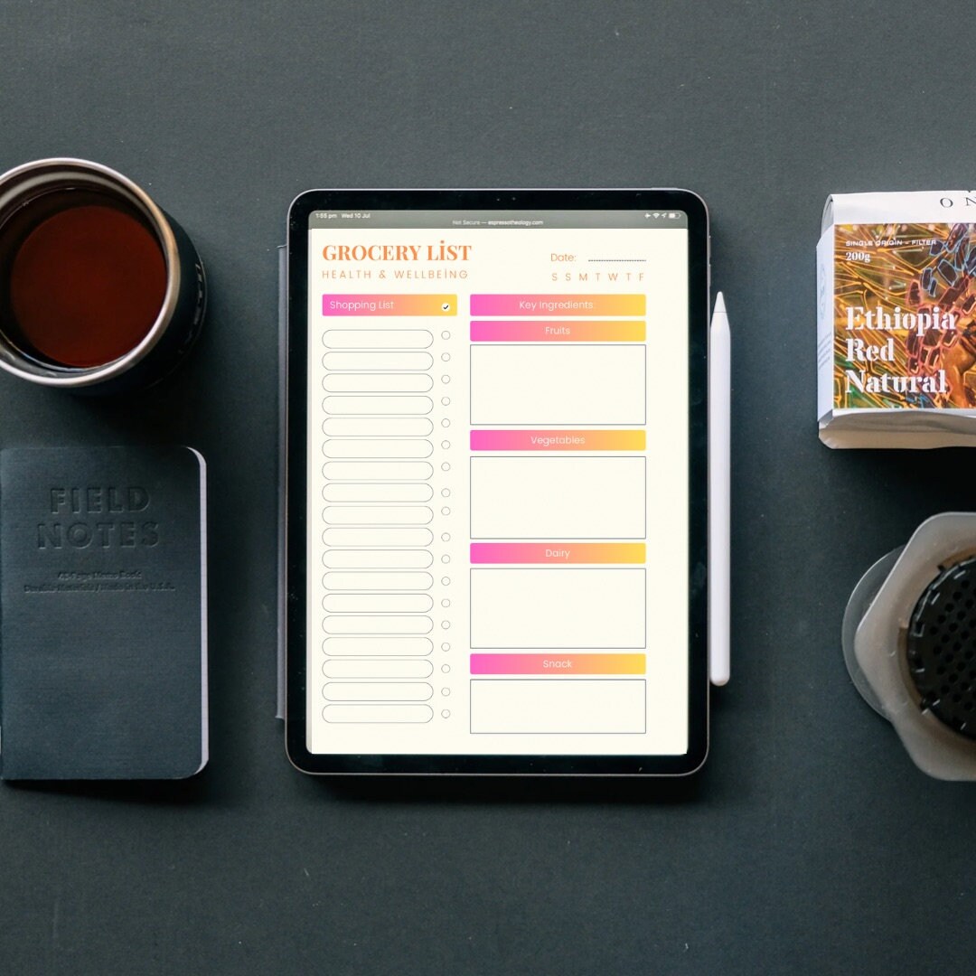 Daily Digital Multicolor Printable Template Planner - Etsy