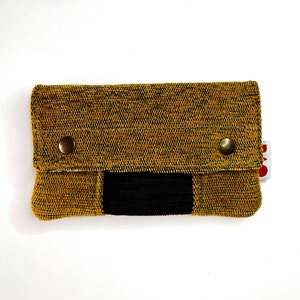 Cartera de mujer, Billetera/monedero, Cartera de tela, Monedero con cremallera, Billetera color mostaza, Billetera para mujer, Para regalar.