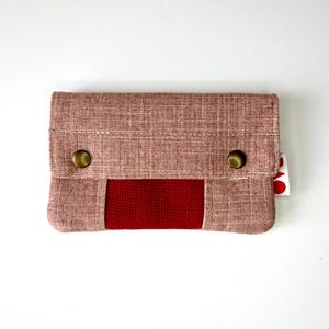 Billetera/monedero, Billetera de tela, Monedero con cremallera, Billetera rosa, Billetera para mujer, Para regalar, Cartera de mujer.