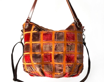 Sack bag, Tote bag, Shoulder and crossbody bag, Zippered bag, Plaid bag, Fabric bag, Bucket bag.