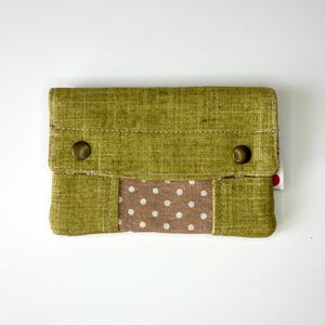 Cartera de mujer, Billetera/monedero, Cartera de tela, Monedero con cremallera, Billetera verde oliva, Billetera para mujer, Para regalar.