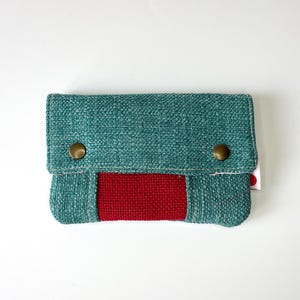 Cartera de mujer, Billetera/monedero, Billetera de tela, Monedero con cremallera, Billetera turquesa, Billetera para mujer, Para regalar.
