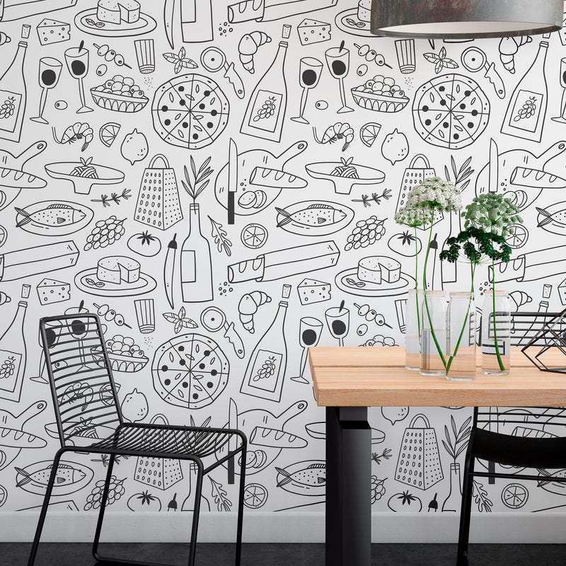 White Wallpaper Self Design - Etsy