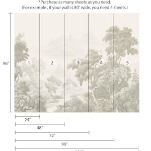 Watercolor Forest Wallpaper Grey