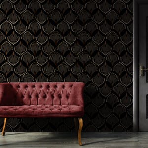 Dark Gold Wallpaper Living Room