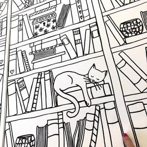 Reading Corner Wallpaper Bookshelf cute
