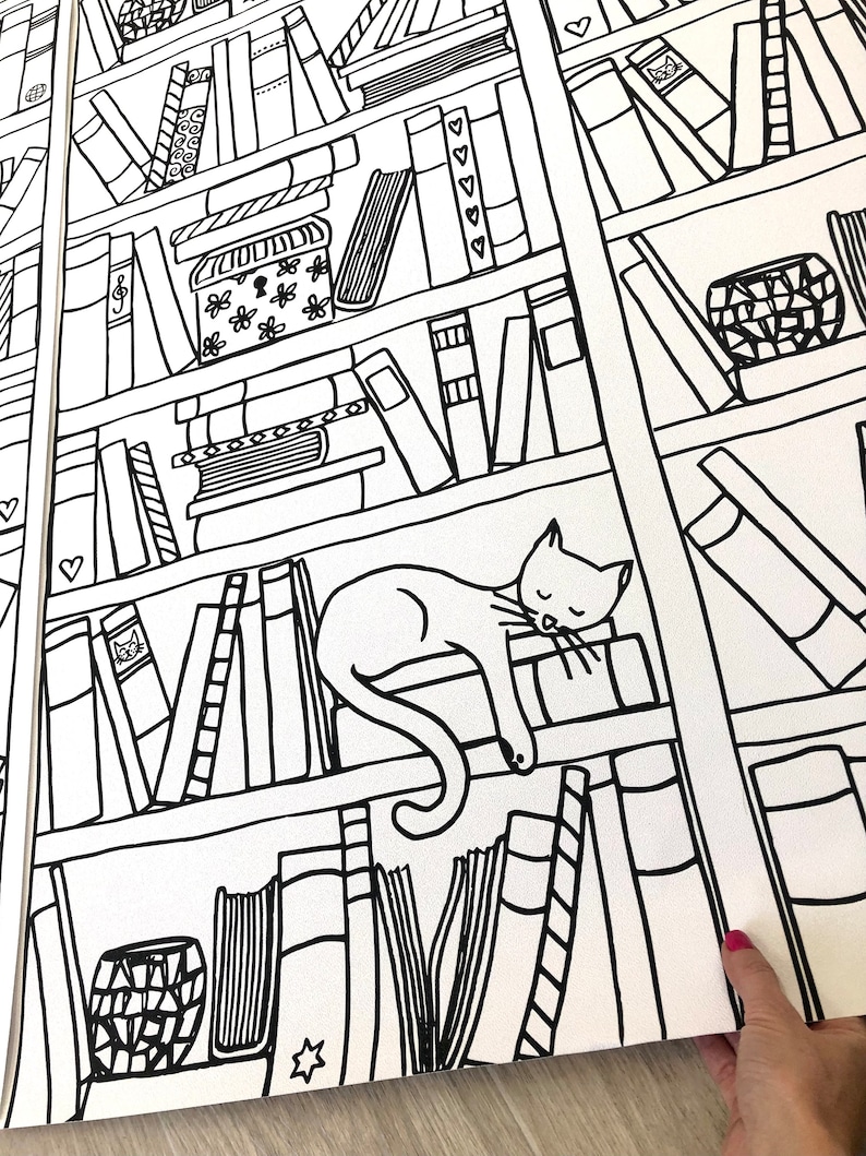 Reading Corner Wallpaper Bookshelf cute