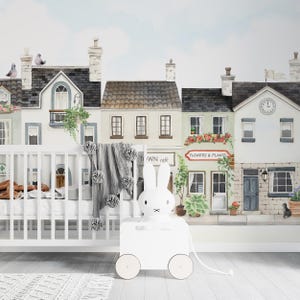 European Old City Wallpaper Playroom Kids Bedroom