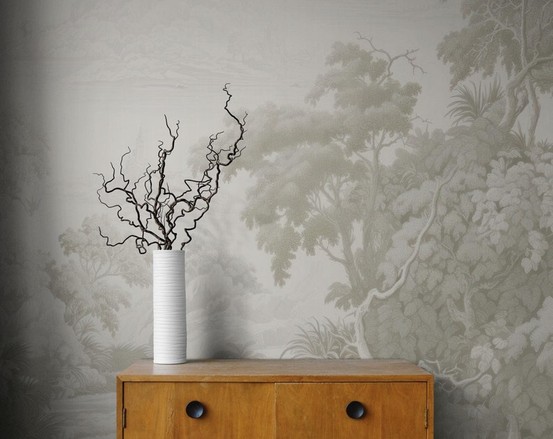 Vintage Trees Landscape Wallpaper Bedroom