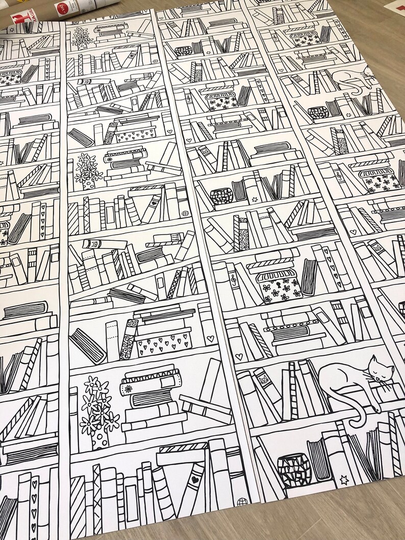 Kids Library Playroom Wallpaper