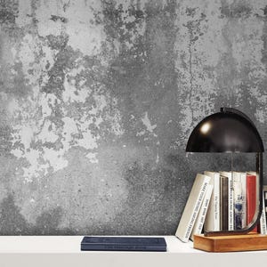 Betonwand Graue Tapete, Dunkles Rohmaterial Peel & Stick Tapete Abnehmbares, Modernes Minimalistisches Selbstklebendes Vinyl Wandbild Zement Textur