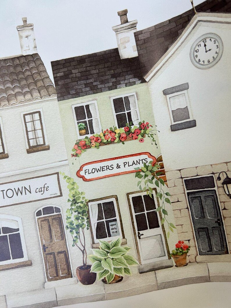 Cute Town Girls Wallpaper Pasytel Color Bedroom Nursery Playroom Classroom