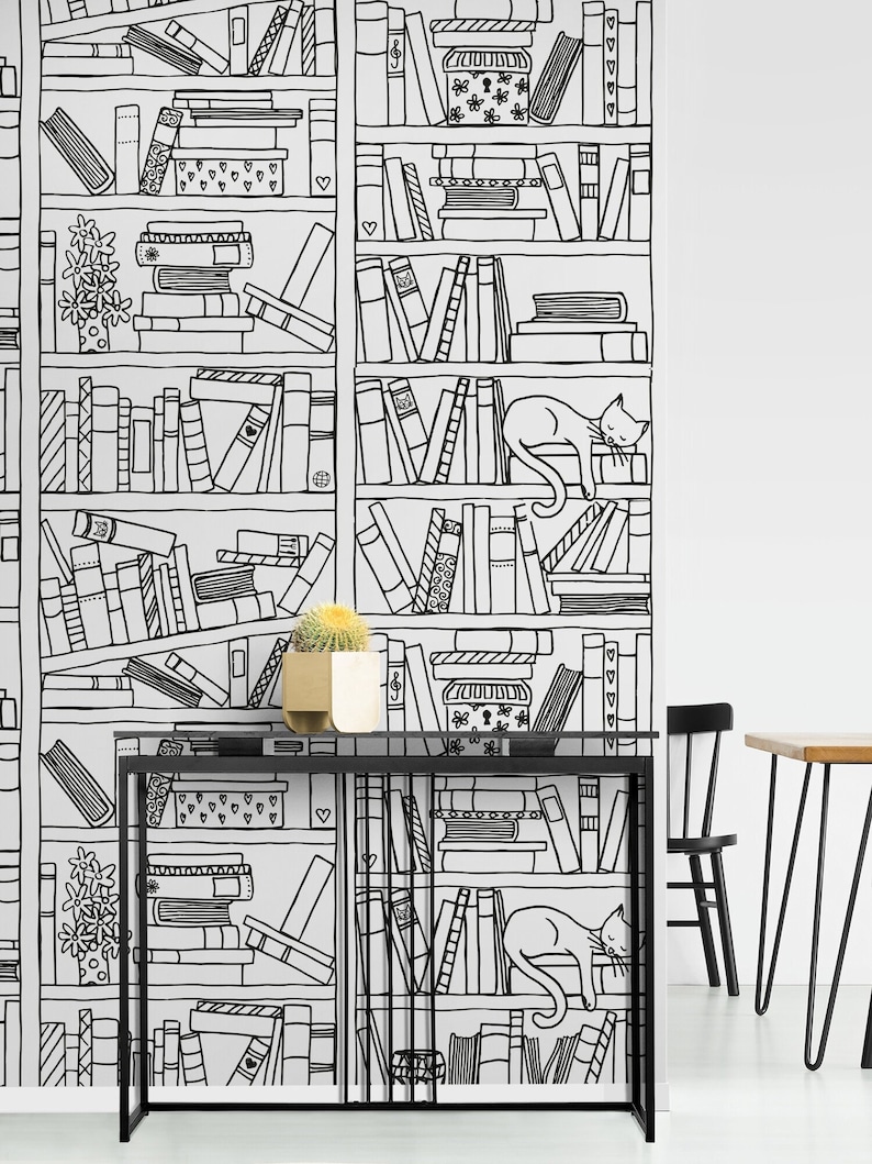 Library Wallpaper white