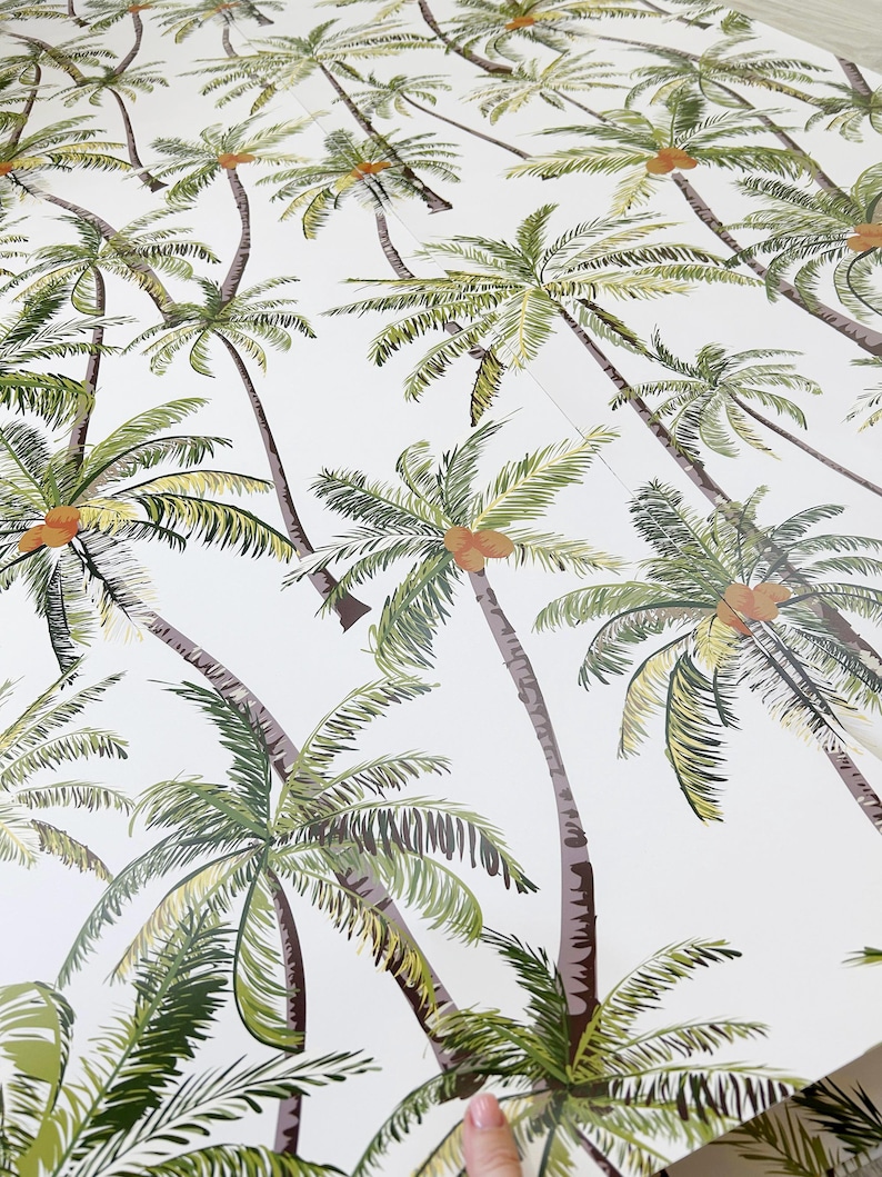 Palm Trees Wallpaper Green Bedroom