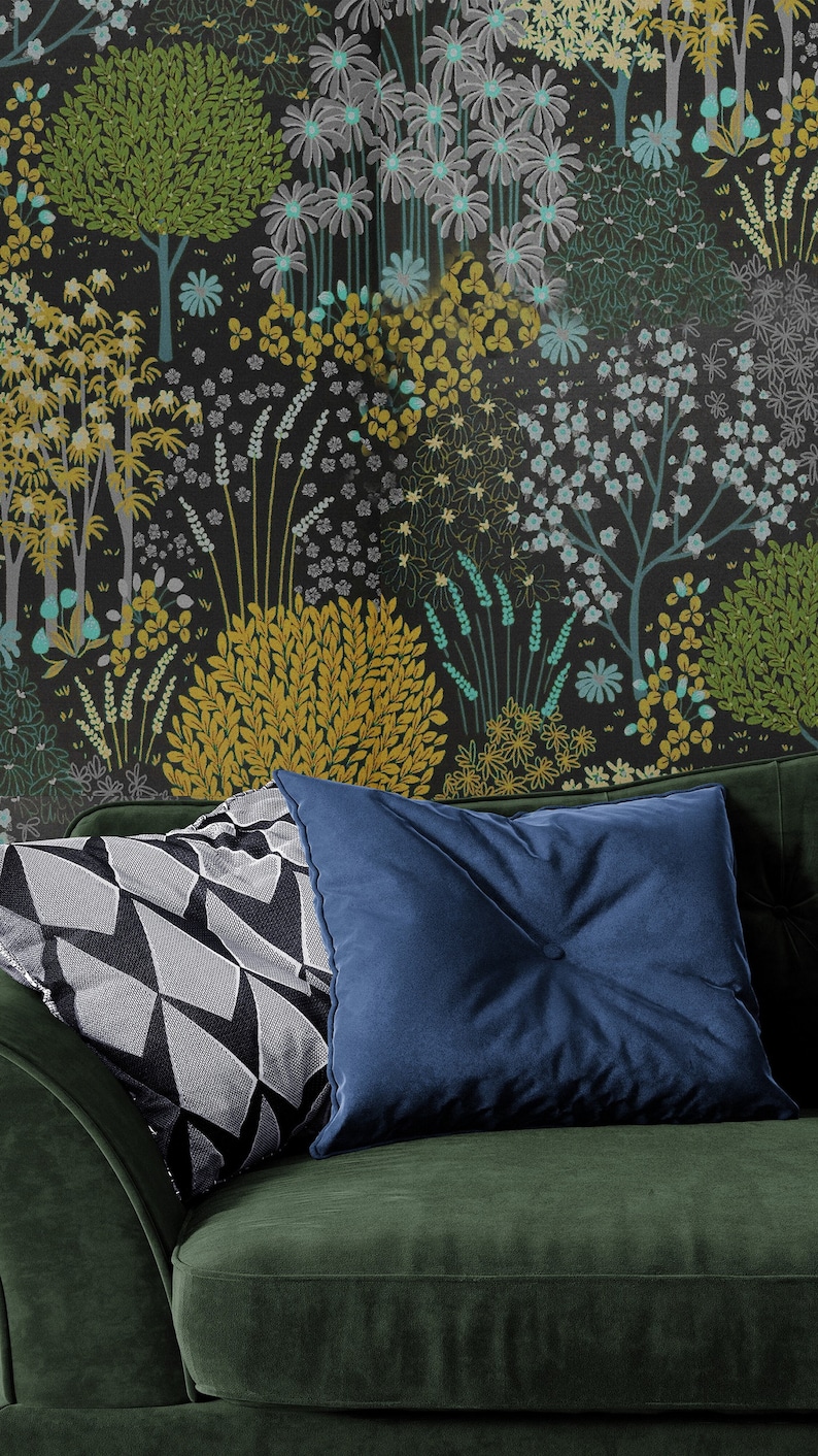Bedroom Wallpaper Green Leaves