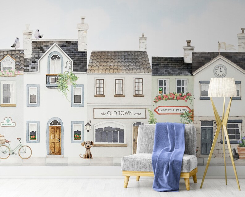Old Town Girl Wallpaper Pastel Color