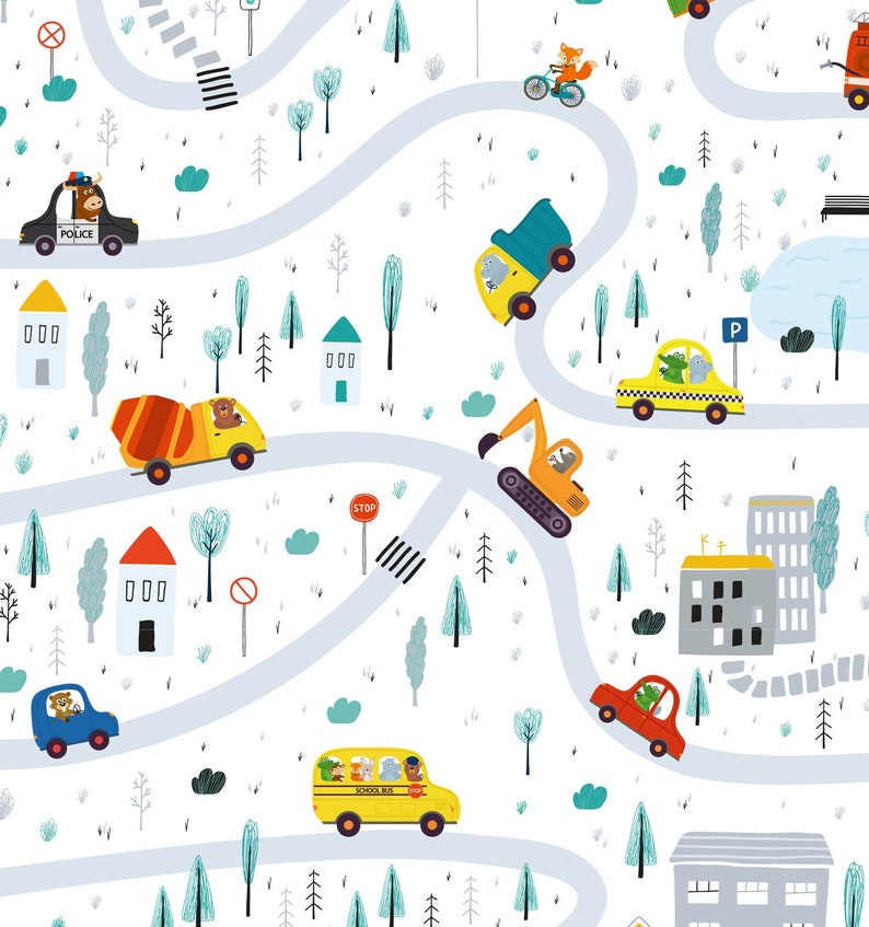 Boy Nursery Wallpaper cars