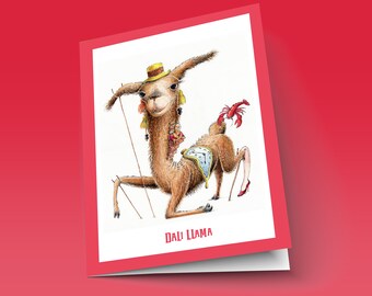 Dali Llama Greetings Card
