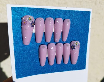 Kit faux ongles _ Violet & fleur