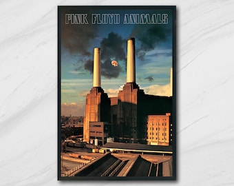 Affiche animaux Pink Floyd, affiche en toile/décoration d'intérieur/décoration de chambre/affiche personnalisée/affiche d'art cadeau.