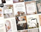 Neutral Coaching Instagram Templates, Beige Canva Coach Template, Social Media Coaches