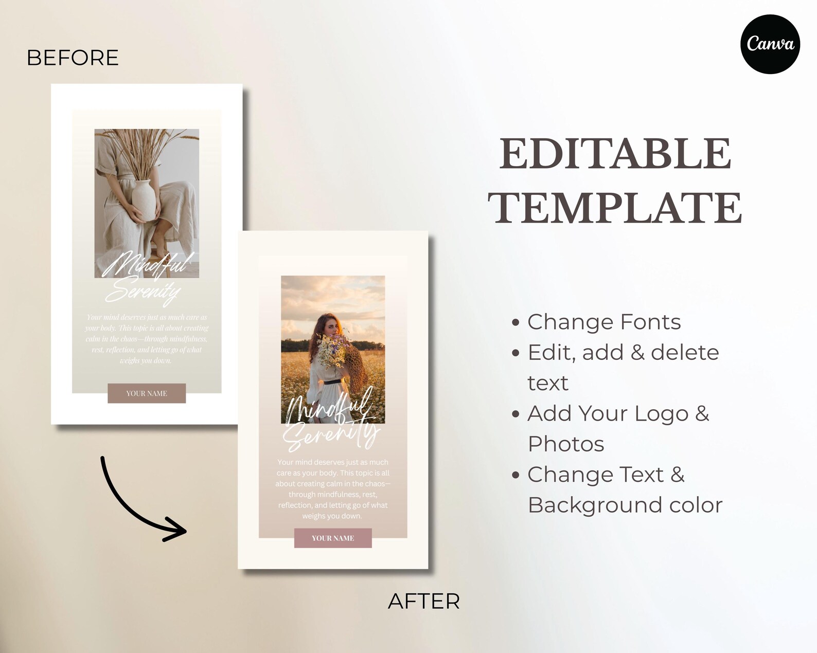 Mega Coaching Templates Neutral Instagram Bundle | Minimalist Beige ...