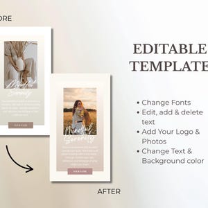 Lot de modèles Instagram Mega Coaching, esthétique beige minimaliste pour les entraîneurs, modèles Canva, entraîneur des médias sociaux image 8