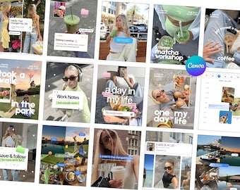Créateur de contenu principal iOS tendance Modèles de publication carrousel Instagram Canva, UGC, kit de marque personnelle, SMM Viral
