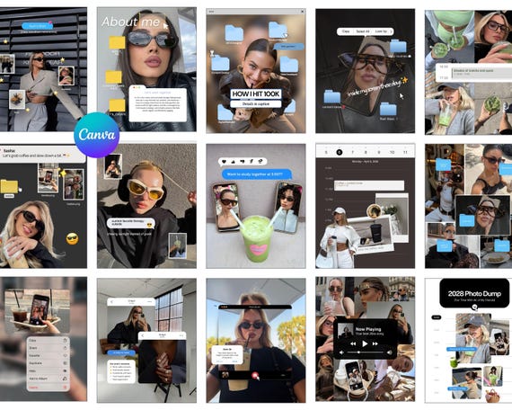 Trendy iOS Core Instagram Templates, UGC Content Creator, Viral SMM, Social Media Canva