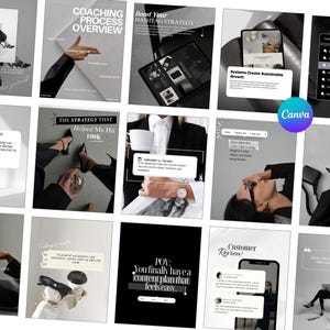Pinterest Aesthetic Instagram Templates Mega Bundle, Canva Coaching Template, Content Ersteller, Social Media Kit, Bold Instagram Post