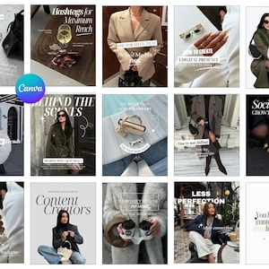Esthetische Instagram-post- en carrouselsjablonen | Canva-sjabloon voor socialmediamanagers, contentmakers, UGC