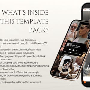 Trendige iOS Core Instagram-Vorlagen, UGC Content Creation, Viral SMM, Social Media Canva Bild 10