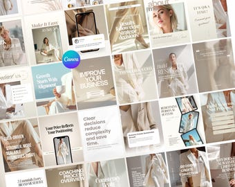 Luxury Business Coach Instagram Templates | Canva Posts, Checklists & Trending Social Media Content