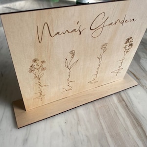 Mother’s Day | Personalised Gift | Nana’s Garden | Grandma | Mother’s Day Gift | Custom Gift From Grandchildren | Birth Month Flowers |