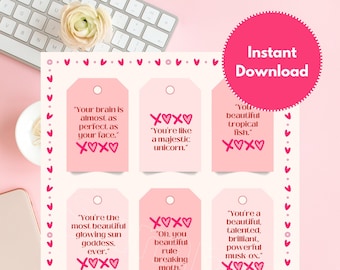 Roze XOXO Leslie Knope Complimenten downloadbare cadeaukaartjes