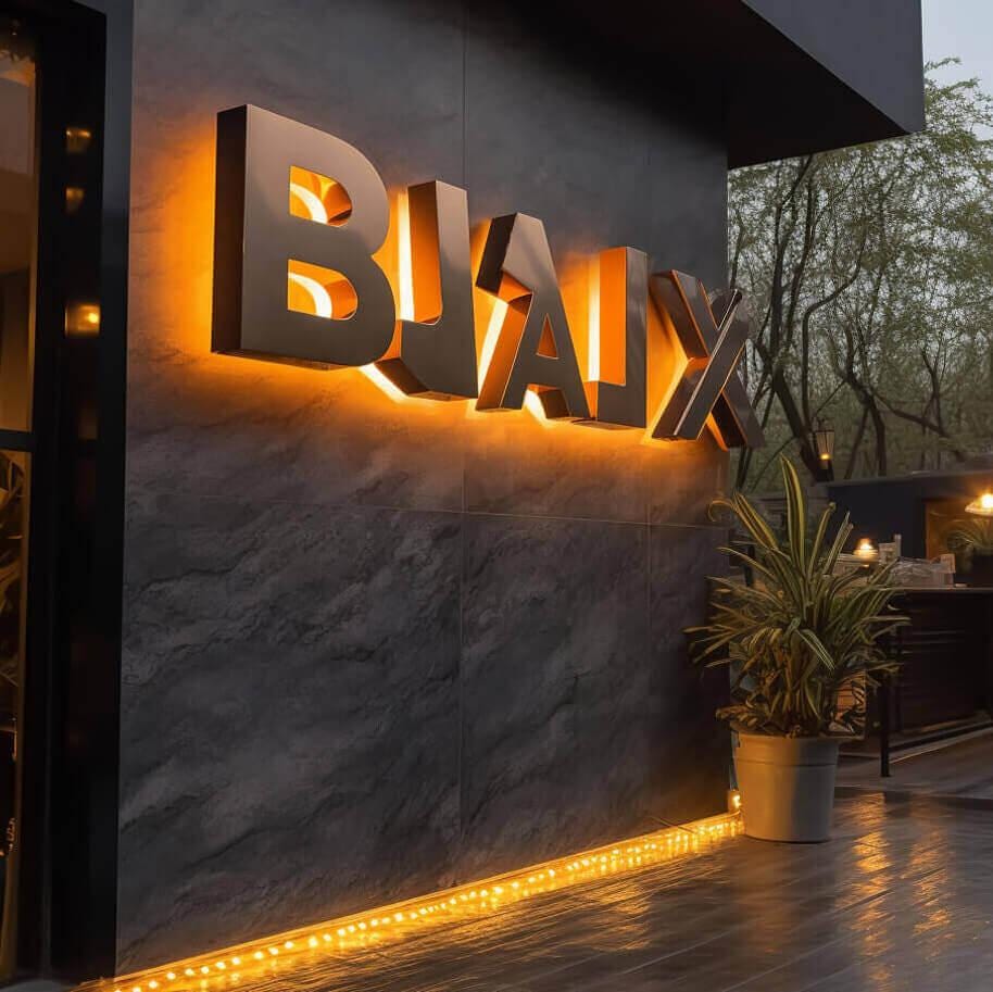 Custom Backlit 3D Metal Channel Letter Sign: Halo LED, Indoor/outdoor ...